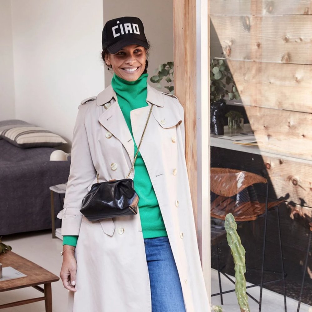 Clare V. Sissy Bag in Black Lizard